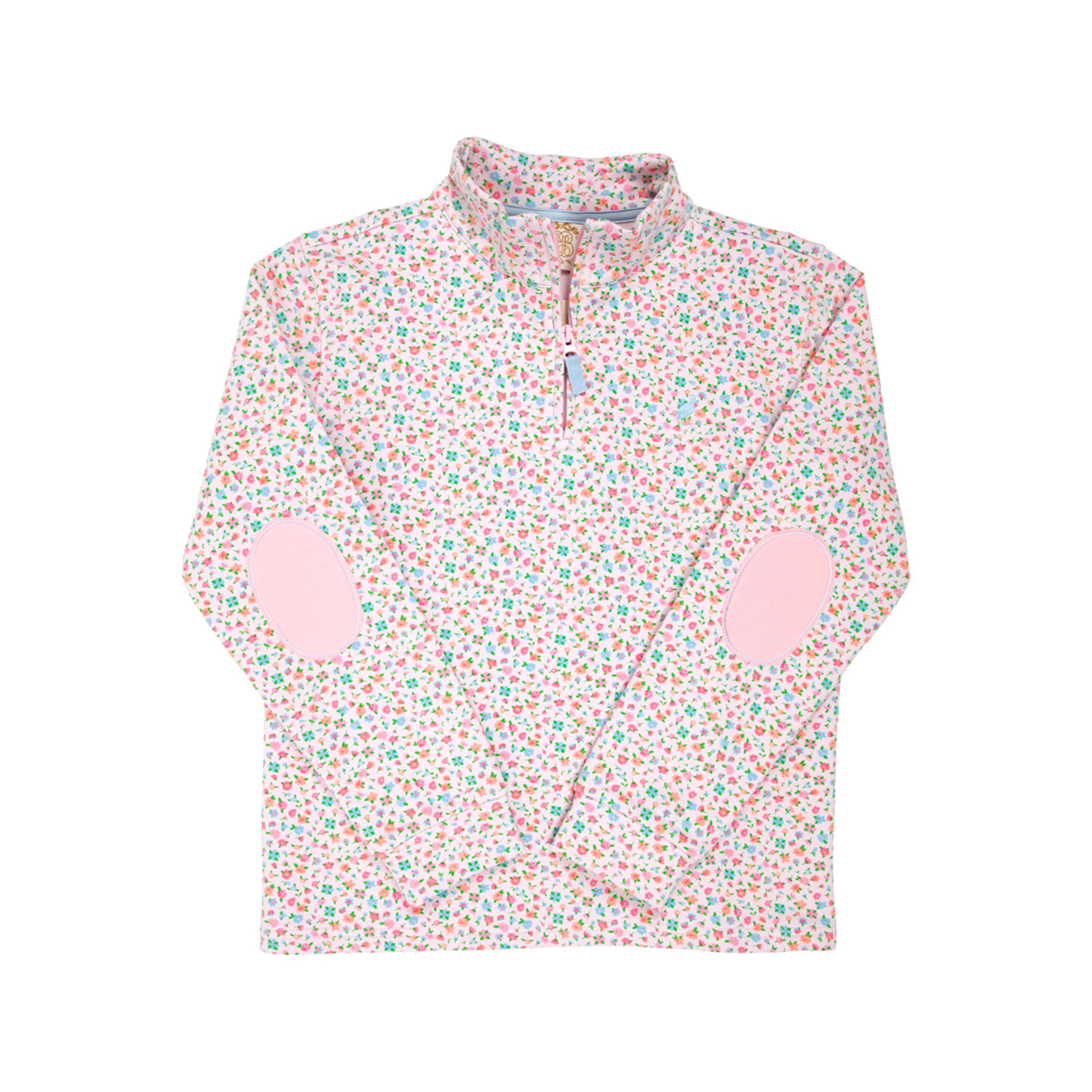 Canter Collar Half-Zip - Fall Fest Floral with Sandpearl Pink & Buckhead Blue | The Beaufort Bonnet Company