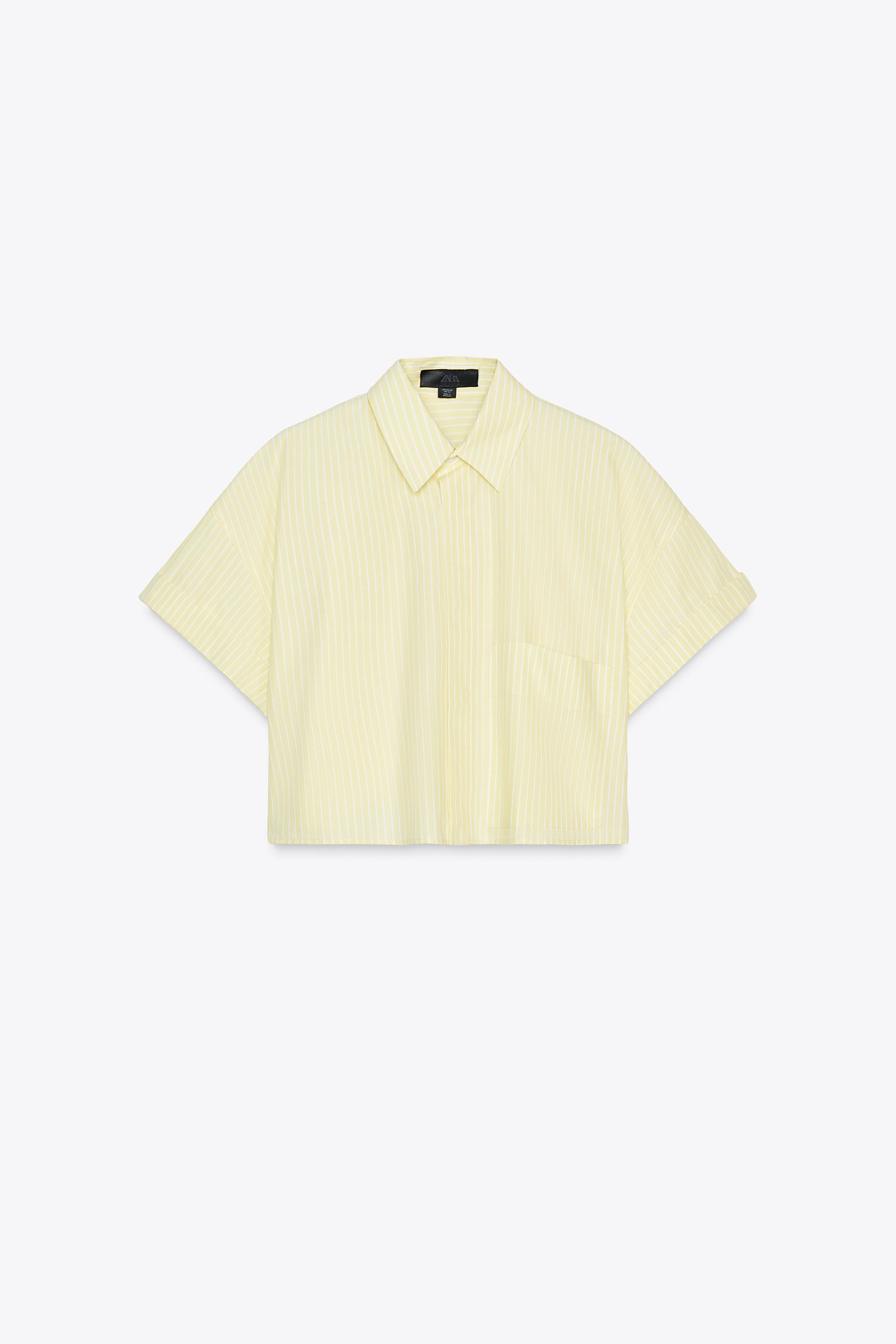POPLIN CROP SHIRT | Zara US