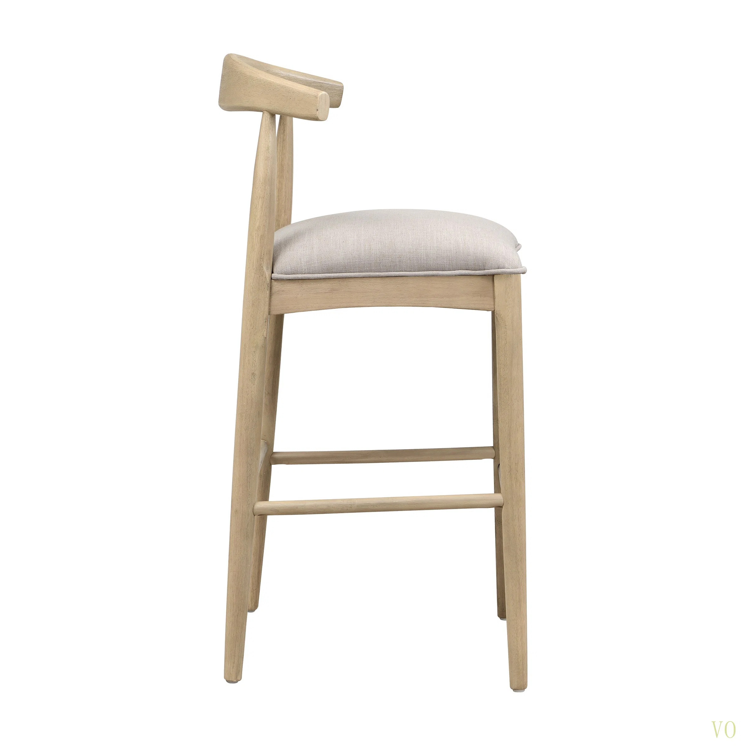 BAR STOOL IN PEBBLE FABRIC (SET OF 2) | Wayfair North America