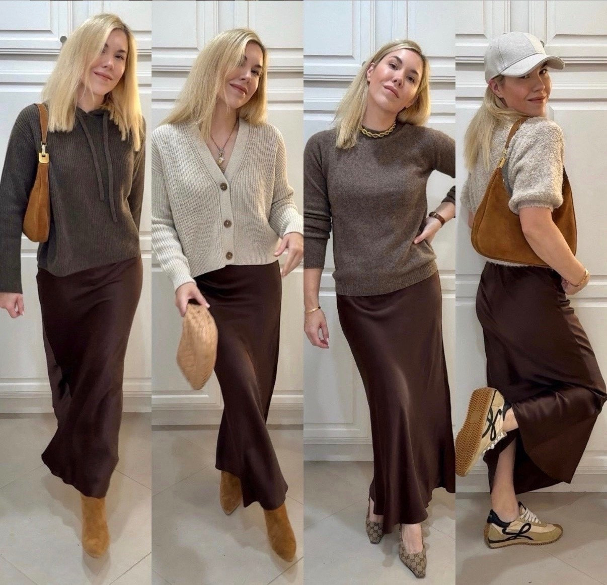 Fall outfit
Quince 
Styling a silk skirt
#ltkitbag
#LTKShoeCrush 

#LTKFindsUnder100 #LTKSeasonal