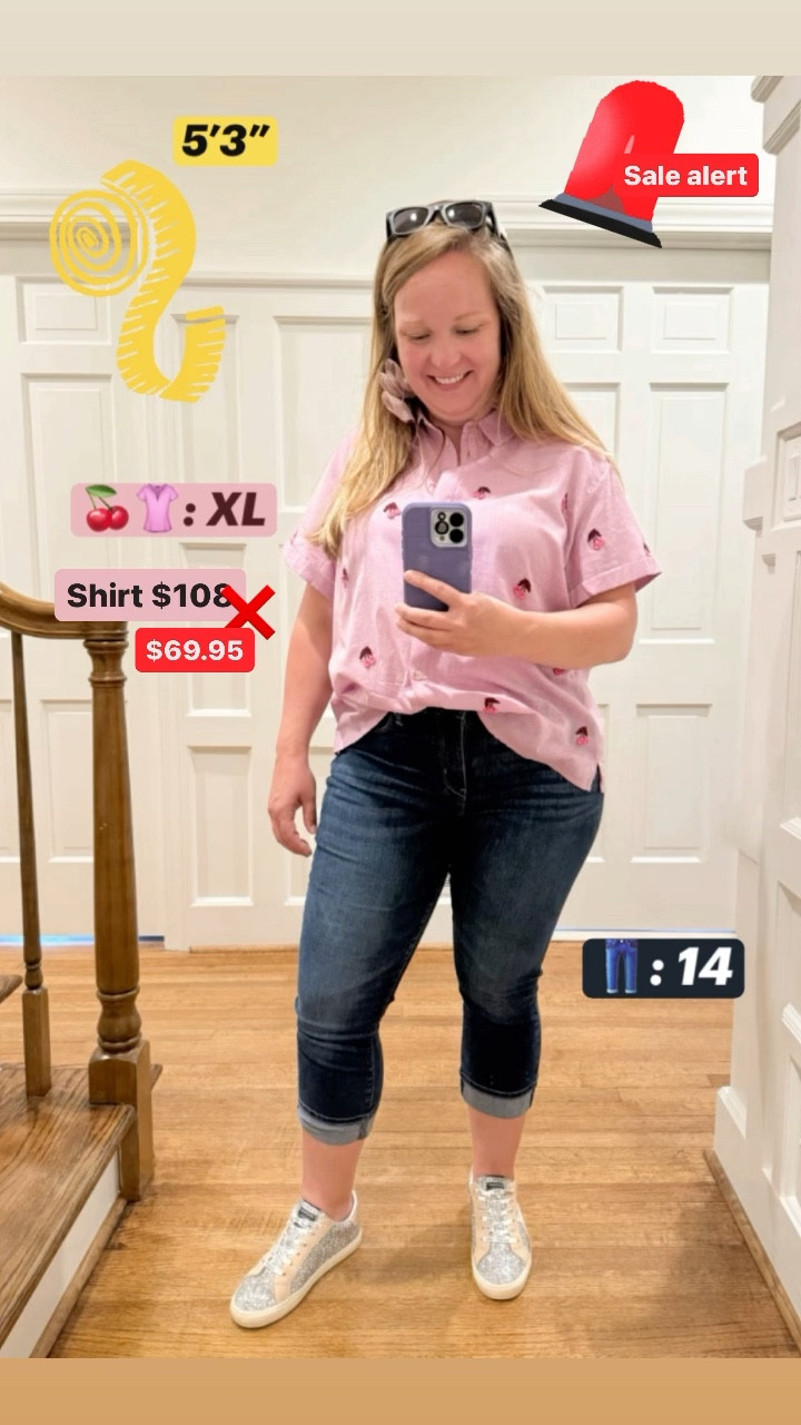  Cherry shirt on sale 🙌🏼

#LTKMidsize #LTKShoeCrush