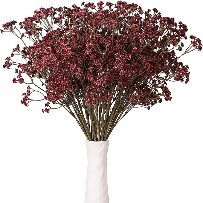 Duovlo 10PCS Fall Gypsophila Floral Artificial Babies Breath Flowers Bulk Real Touch Flowers for ... | Amazon (US)