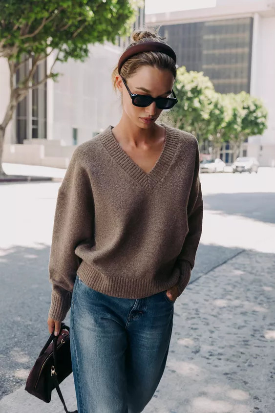 SOFT KNIT V-NECK SWEATER | Zara US