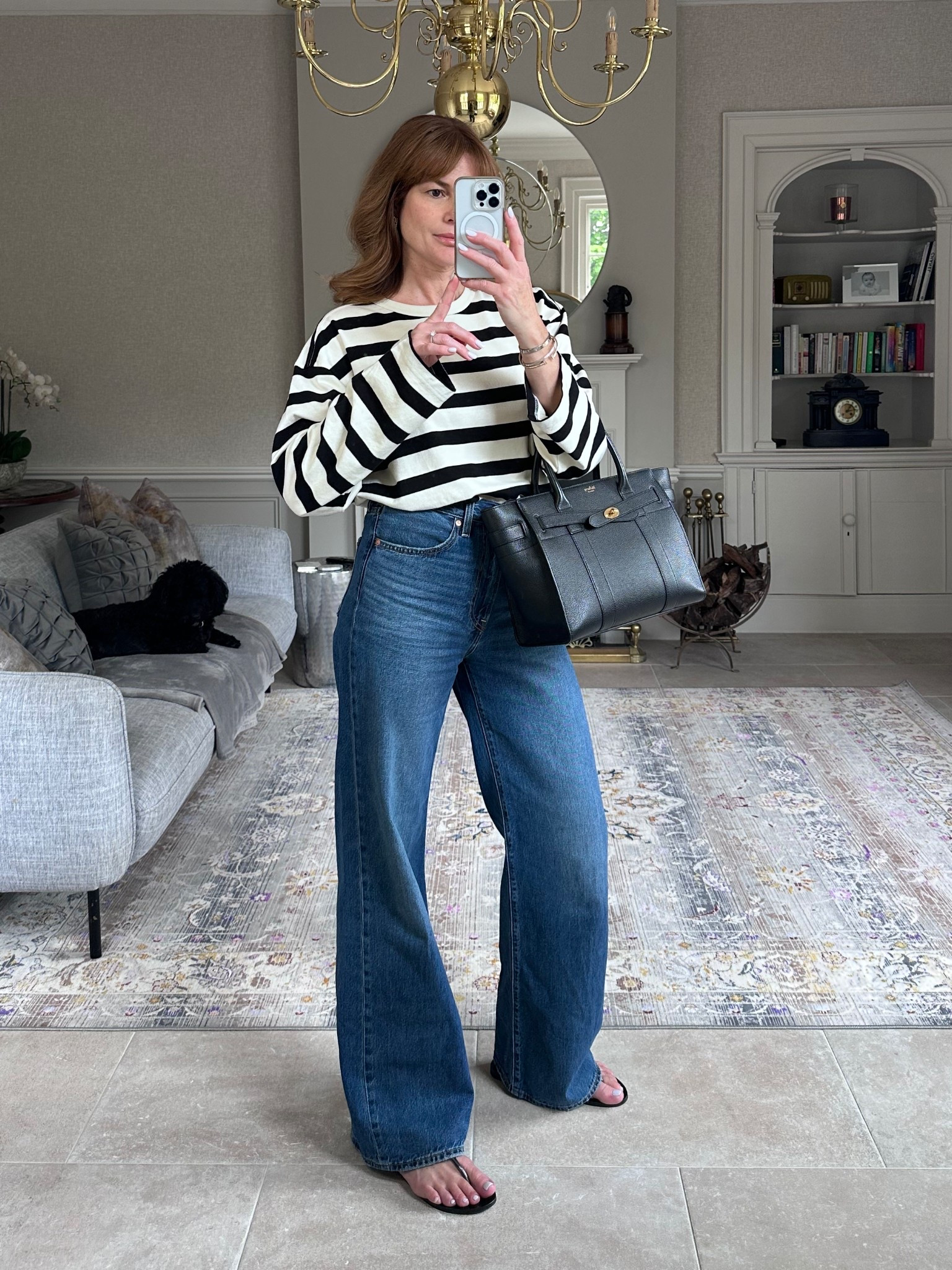 Wearing size M in the black and cream striped top and 27/34 in the wide leg jeans 

#LTKuk #LTKstyletip #LTKAroundTheWorld