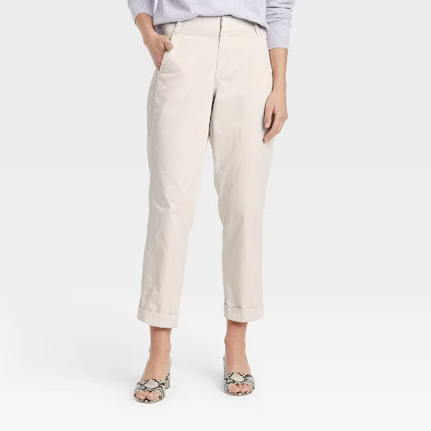 Women's High-Rise Straight Chilled Out Ankle Chino Pants - A New Day™ | Target