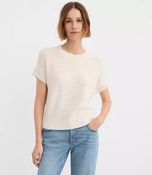 Ribtrim Wedge Sweater | LOFT