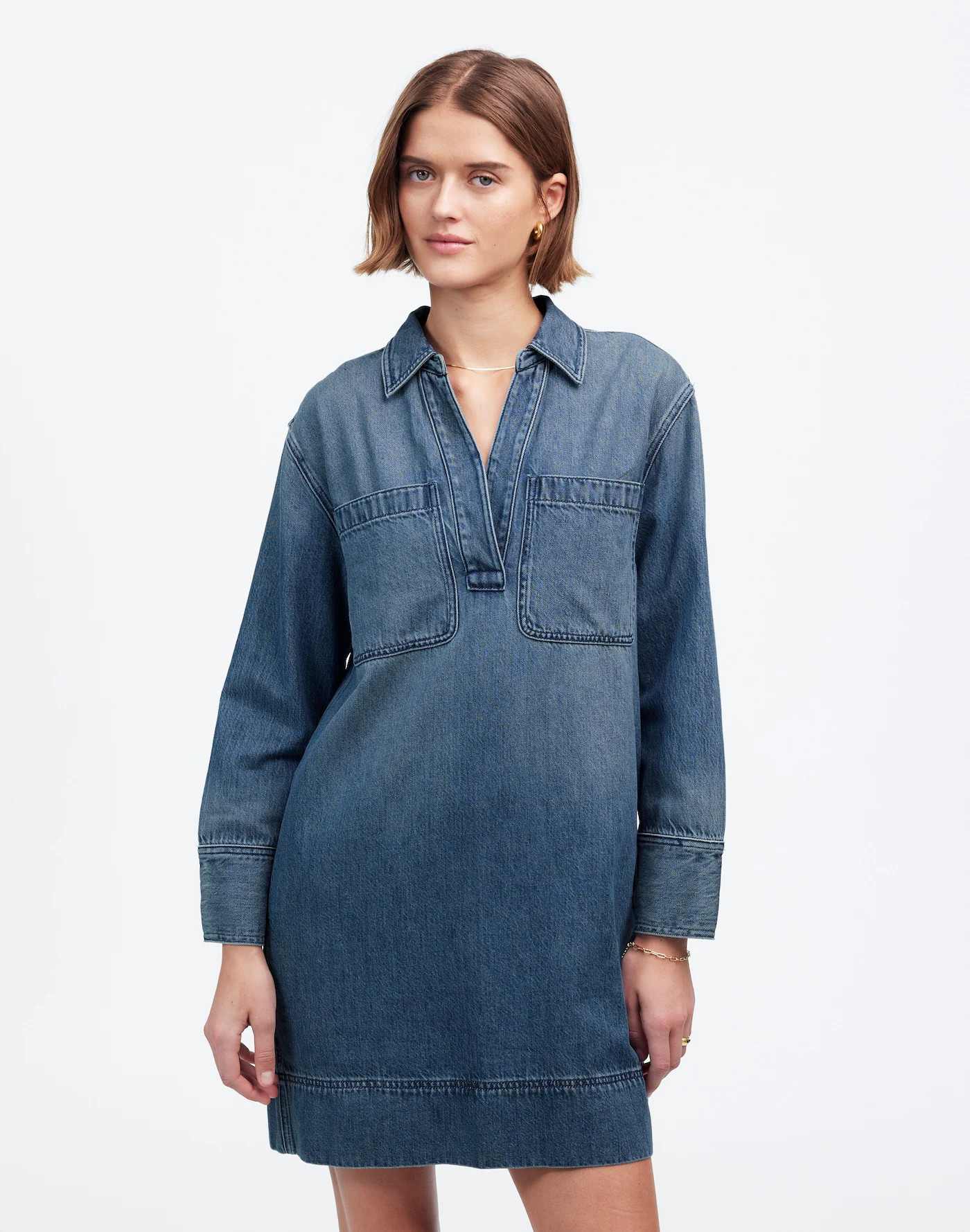 Popover Mini Dress: Airy Denim Edition | Madewell | Madewell