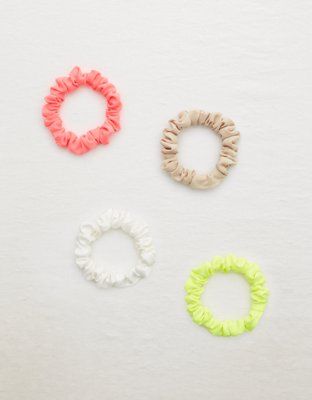 Aerie Neon Mini Scrunchie 4-Pack | American Eagle Outfitters (US & CA)