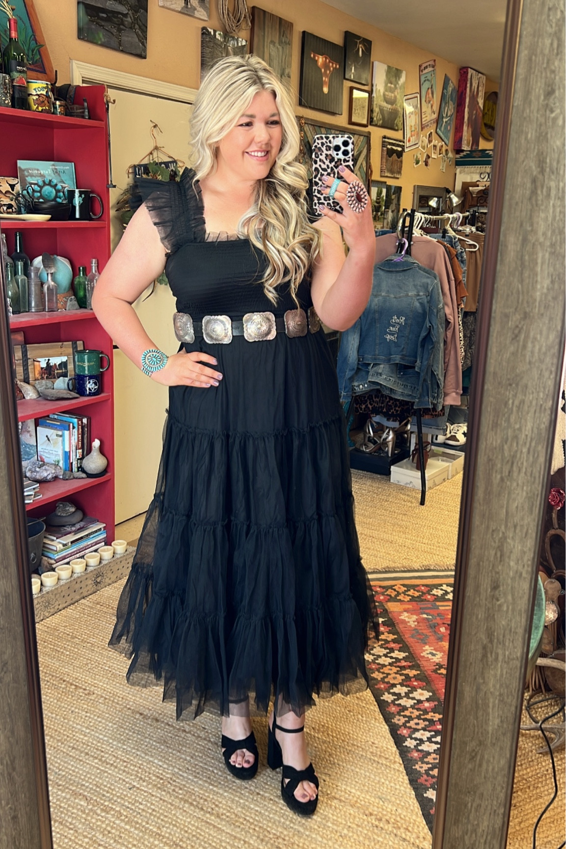 A STUNNING and so fun event dress! Style it down with sneakers and a denim jacket, wear it with these black platform heels for a monochrome look or switch out for a pop of color in the shoes and accessories! I’m wearing a large in the dress, would say you’d be fine if you’re normally an XL. I’m usually a 2X and it fits nicely with shapewear! True to size in the heels, wouldn’t recommend if you have a super wide foot but my wide foot is comfortable! 

#LTKshoecrush #LTKplussize #LTKHoliday