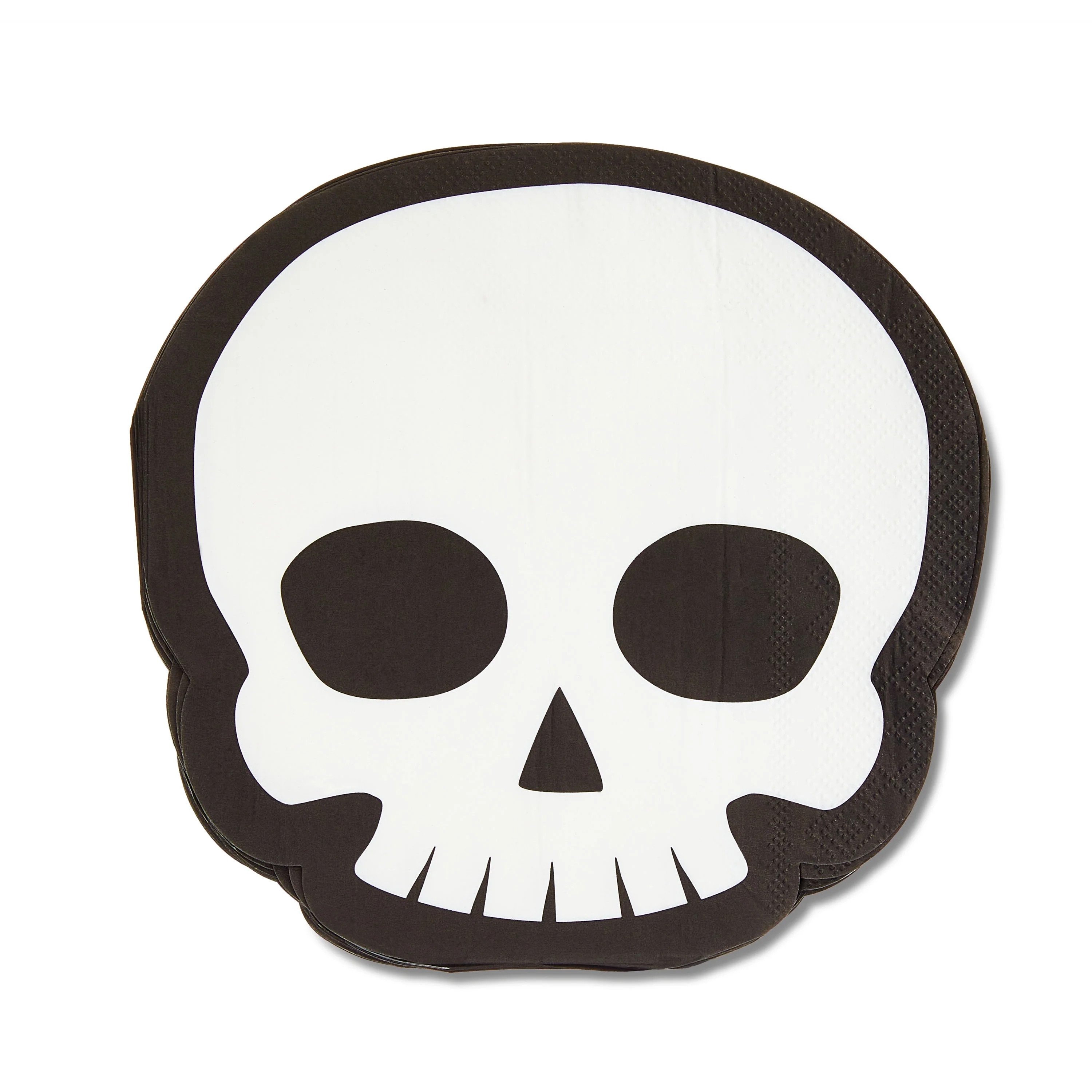 Halloween Black & White Skull Paper Party Napkins, 16 Count, by Way To Celebrate | Walmart (US)