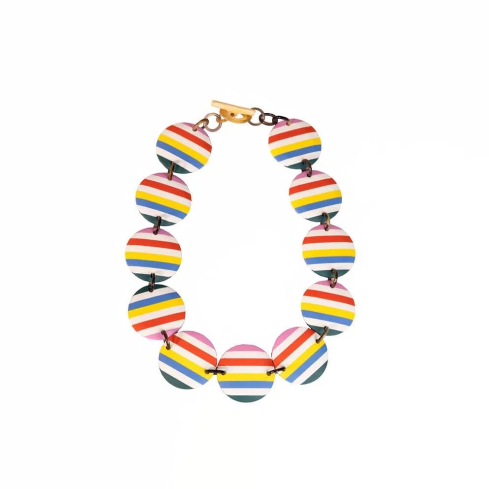 Rainbow Striped Necklace | Sunshine Tienda