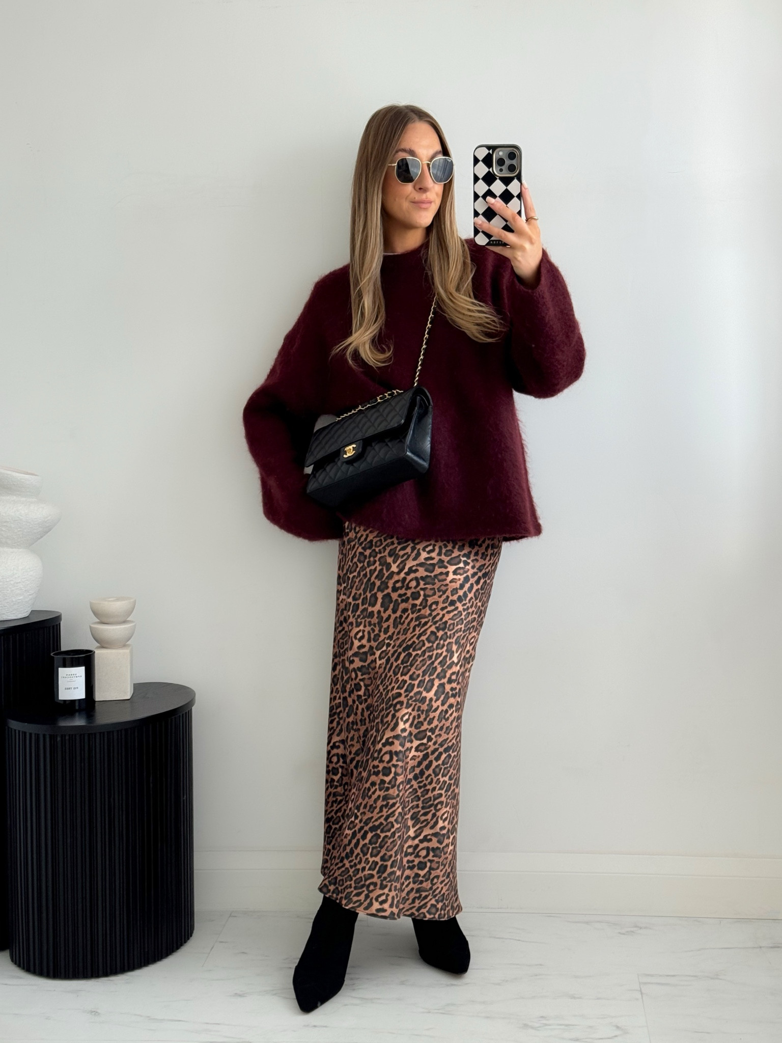 Leopard print satin skirt outfit 

#LTKstyletip #LTKautumn #LTKmodest