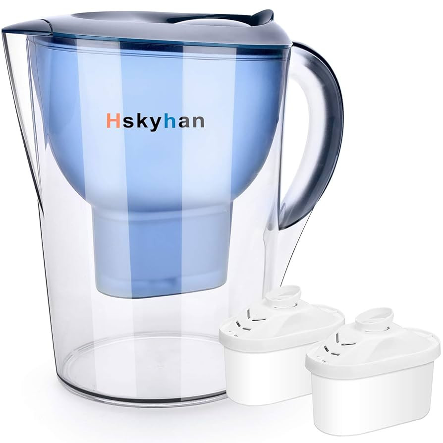 Hskyhan Alkaline Water Filter Pitcher - 3.5 Liters Improve PH, 2 Filters Included, BPA Free, 7 St... | Amazon (US)