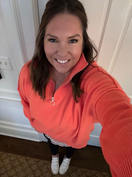 Still catching up from Tennessee and what I wore there. We went into Knoxville to go to a Tennessee game and it was the most gorgeous day. I threw in this coral sweater and a tshirt just incase and I’m so glad I did. Layers were key and I was comfortable for walking all over Knoxville  

#LTKSeasonal #LTKtravel #LTKstyletip