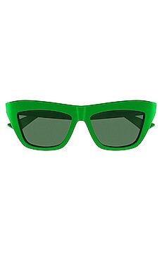 Bottega Veneta Sharp Wayfarer in Green from Revolve.com | Revolve Clothing (Global)