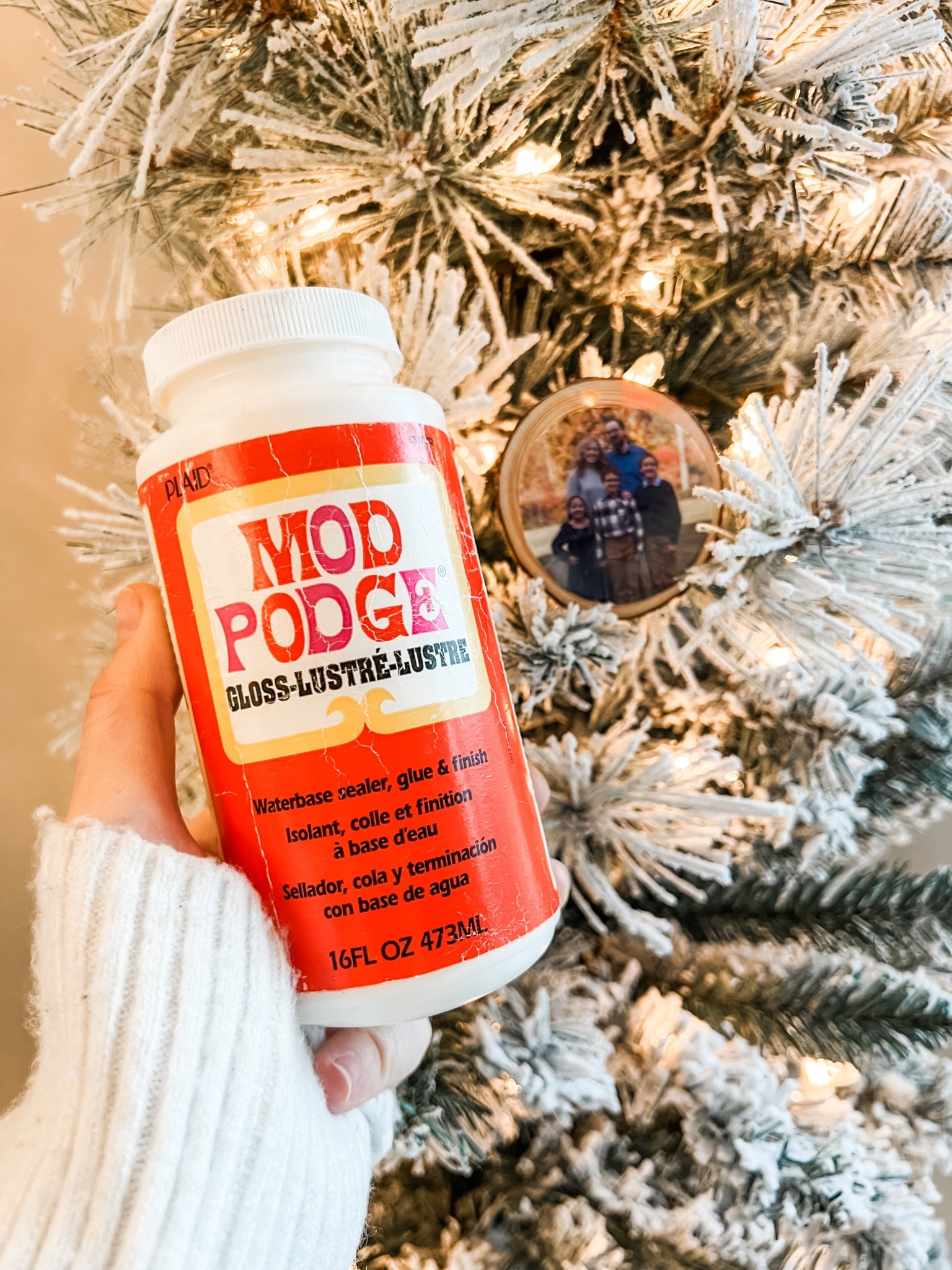 I make a wood slice family photo ornament every year, it’s so easy and the results are beautiful! And the ornaments last too! Great gift for the grandparents. Use mod podge to glue your photo to the wood slice (I just print a photo at home and cut it out!). Then use a clean soft paintbrush to apply another light even coat of mod podge directly on the photo (extending past the edges of the photo onto the wood) to seal it. Use a metallic marker to add the date on the back.
#amazon

#LTKHoliday #LTKGiftGuide #LTKFindsUnder50