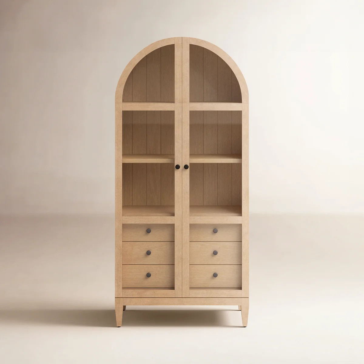 Gayle 3-Drawer Solid Wood China Cabinet with Glass Doors | Wayfair North America