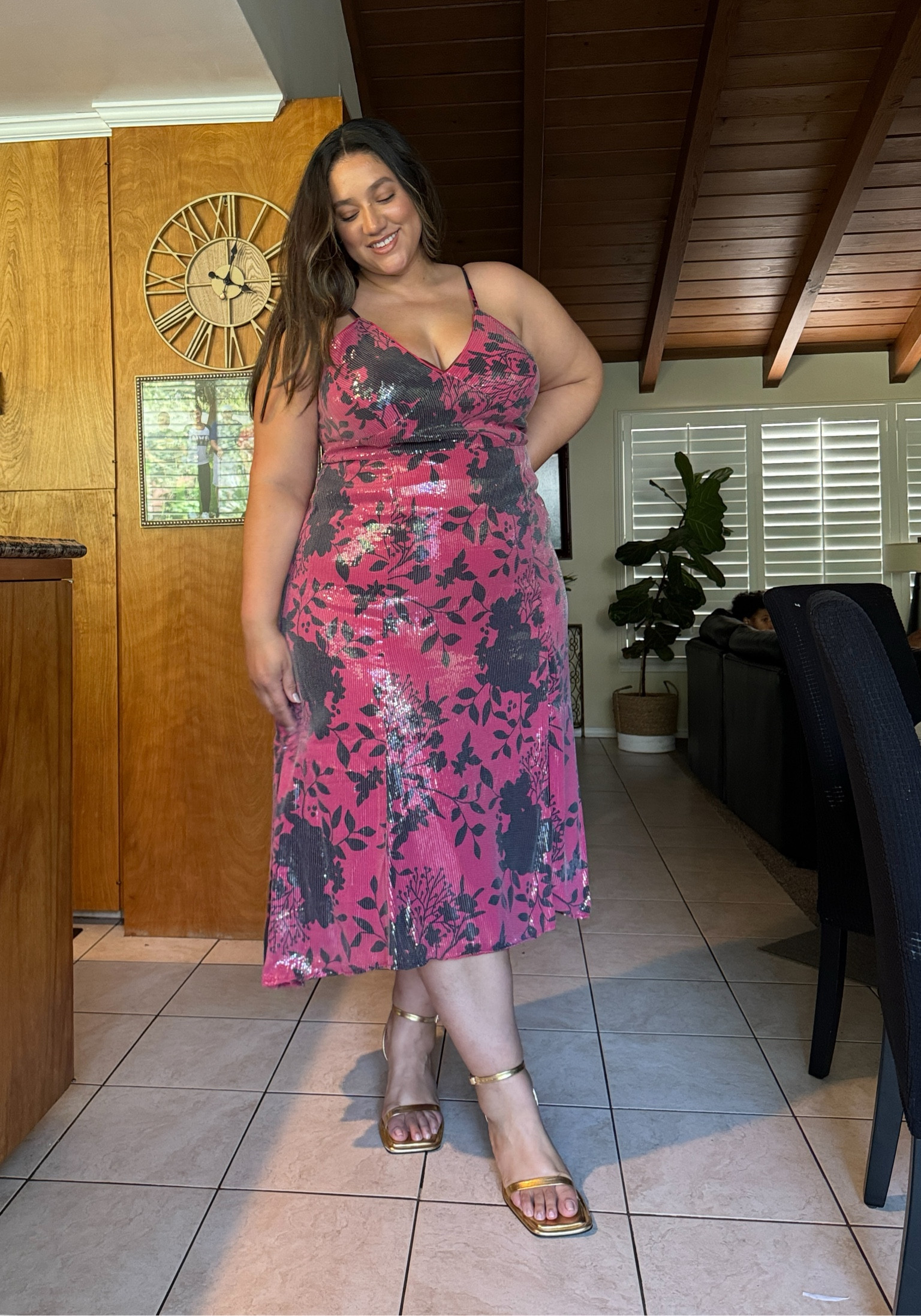 Wow! I had low expectations but this fits just about perfectly! I got a size 22w and my measurements are 51-45-63. It does not have stretch. Fabric has sequins and is lined. Shop the Anthro spring sale exclusively via LTK 3/8-3/11! 20% off $100

Wedding guest dress 
Plus size dress
Spring dress 