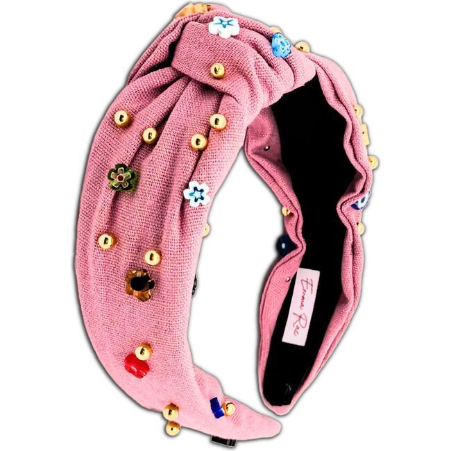 Seed Beads Embellished Headband, Pink | Maisonette