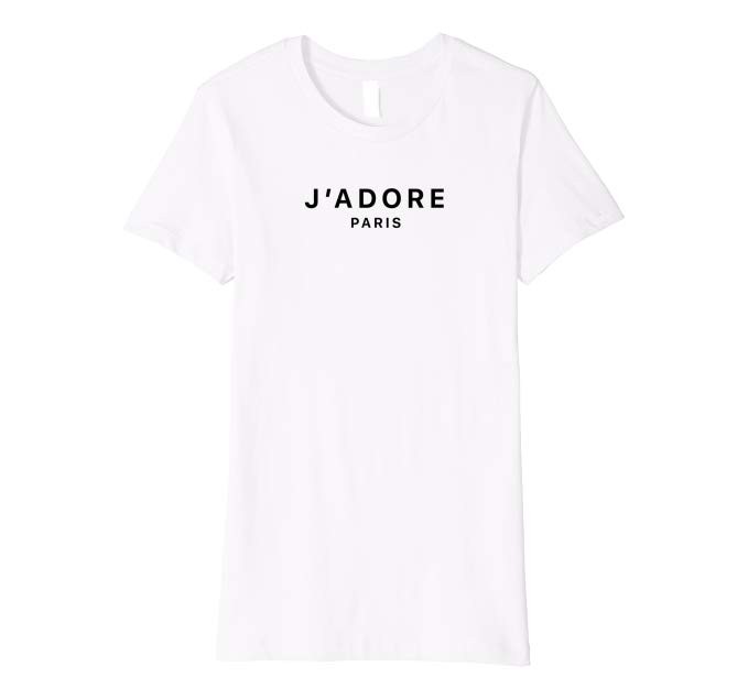 I love Paris J-Adore Paris White Graphic T-shirt | Amazon (US)