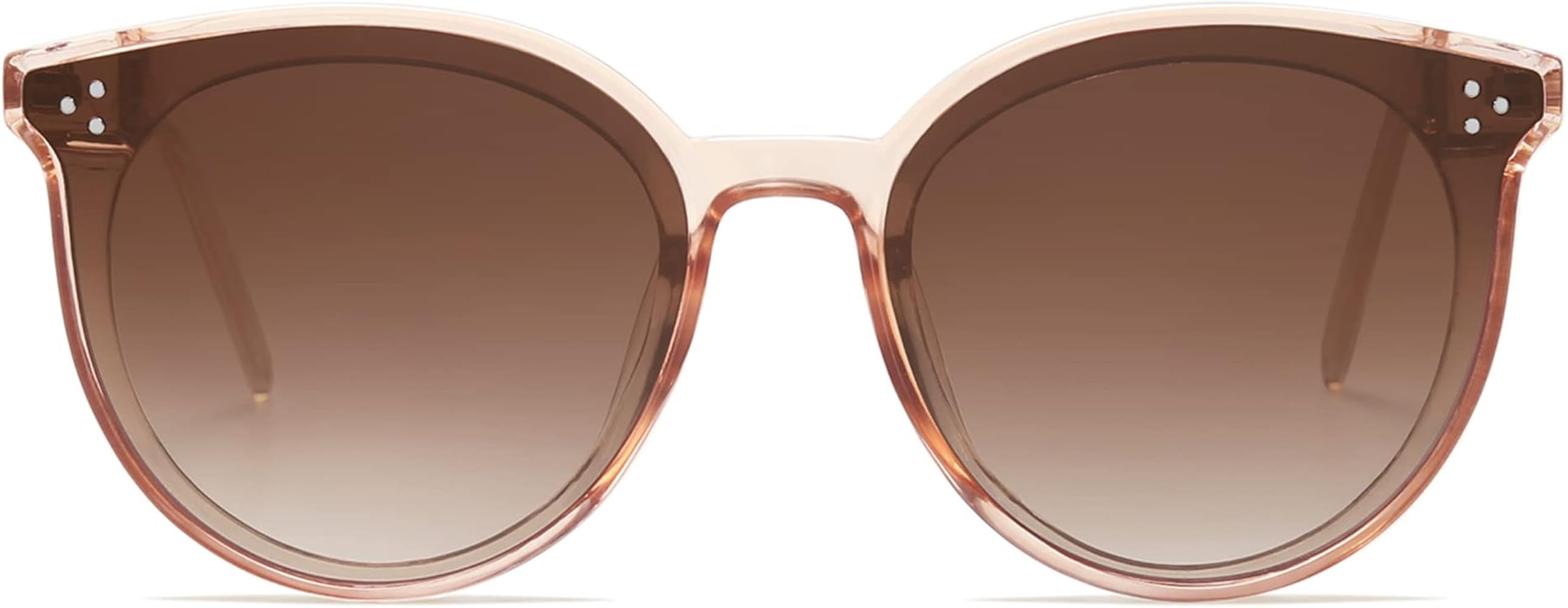 SOJOS Classic Oversized Round Trendy Sunglasses for Women and Men | Amazon (US)