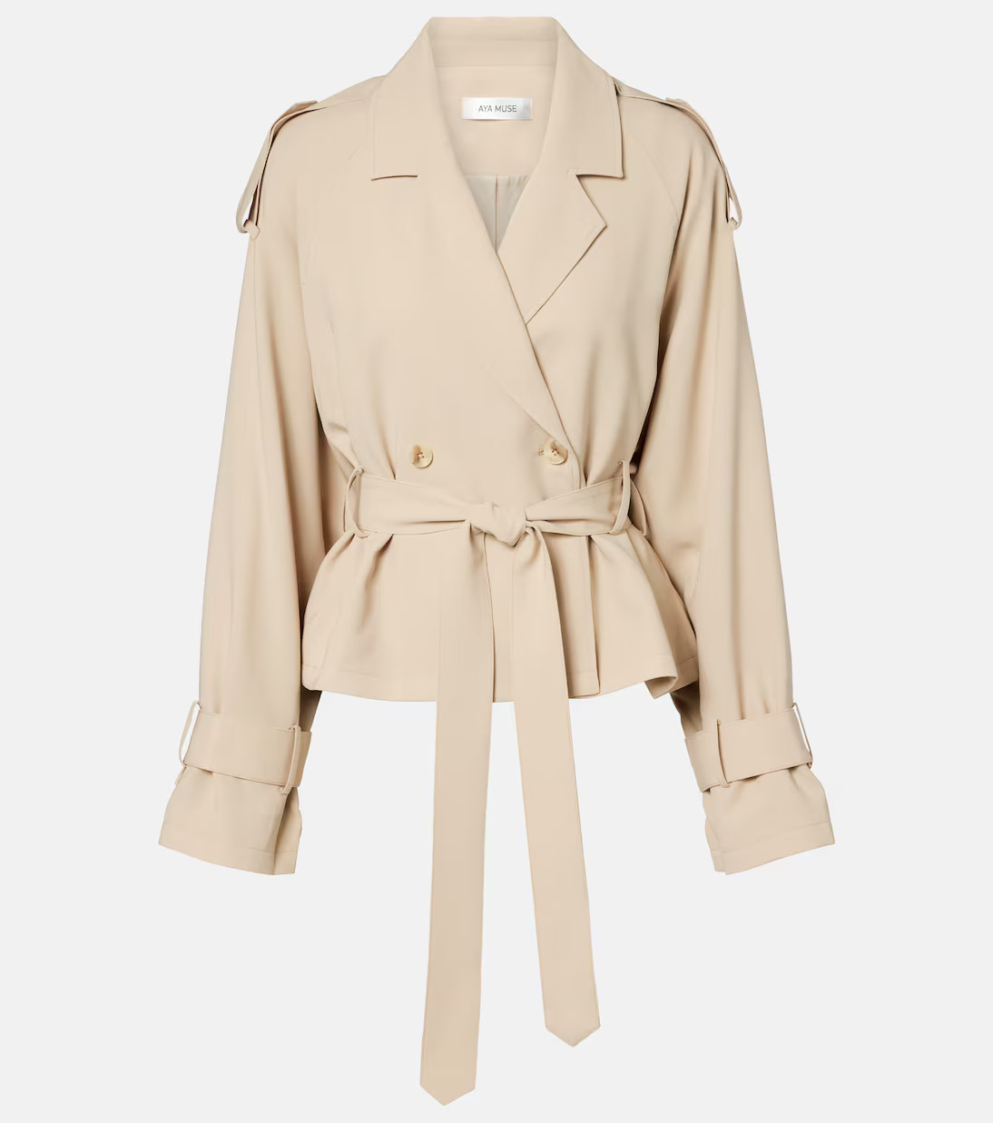 Soli belted double-breasted trench coat | Mytheresa (INTL)