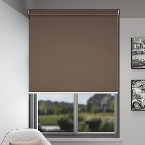 ABOCIDE Custom Cordless Roller Shades, Blackout Roller Window Blinds with Thermal Insulated for Offi | Amazon (US)