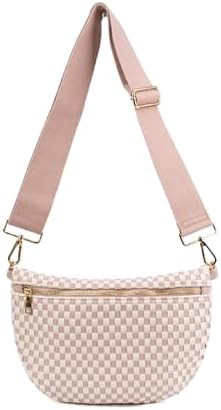 The Fiona | Woven Bum Bag | Stylish Woven Crossbody Bag | Adjustable Strap for Travel Festivals &... | Amazon (US)