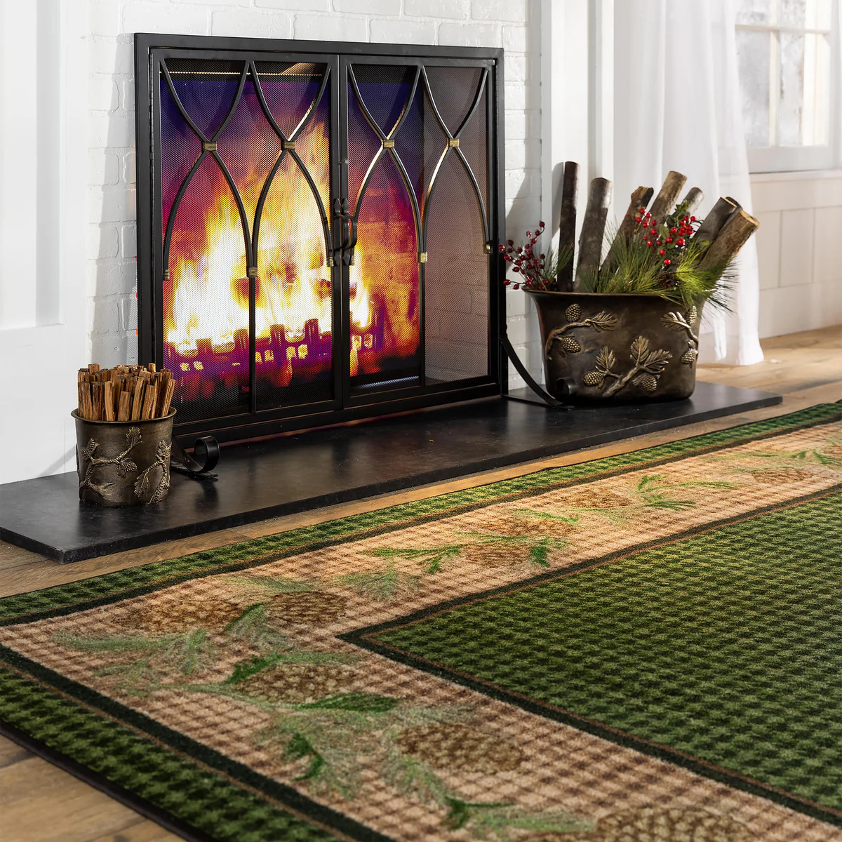 Large Winchester Fireplace Screen with Doors | Plow & Hearth