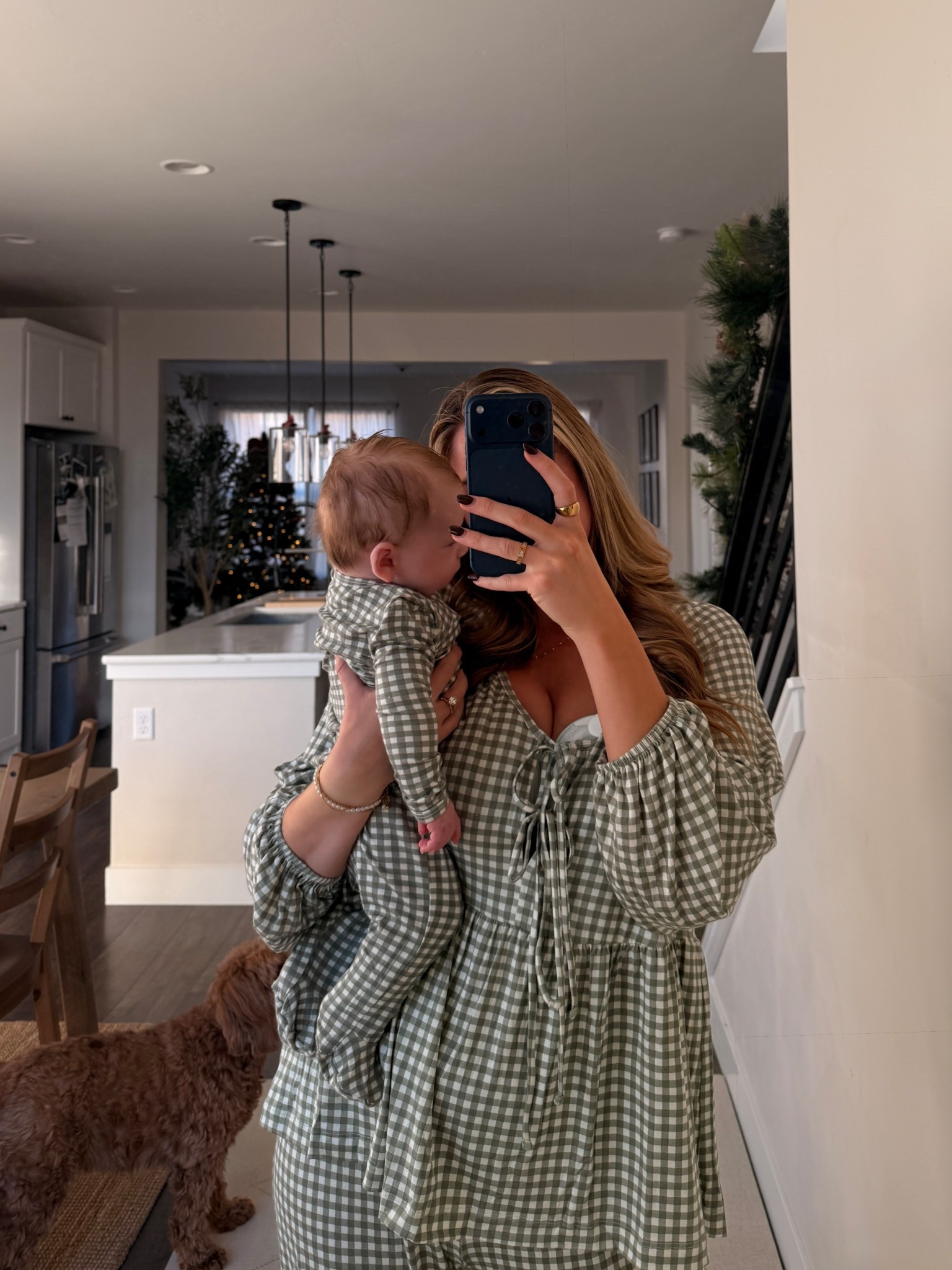 Matching mom and mini pjs 🎄🤍 

#LTKBump #LTKmomlife #LTKBaby