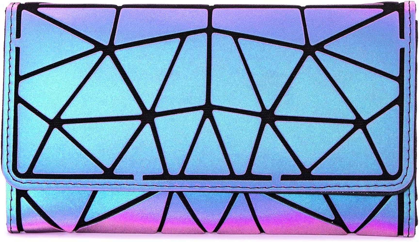 LOVEVOOK Geometric Luminous Purses and Handbags for Women Holographic Reflective Crossbody Bag Wa... | Amazon (US)