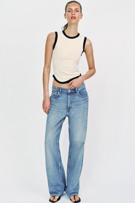 CONTRAST TRIM T-SHIRT | Zara US