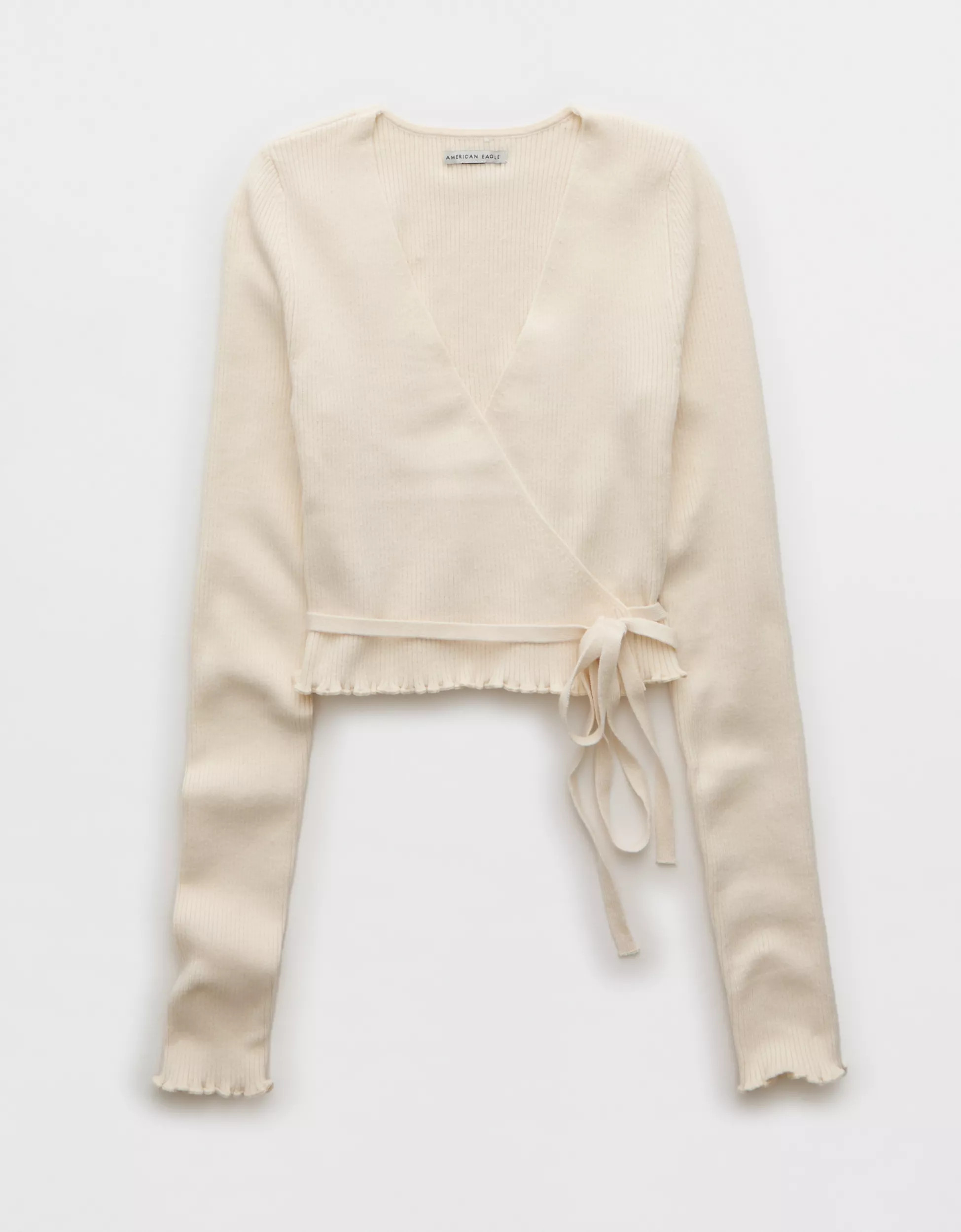 AE Cropped Wrap Cardigan | American Eagle Outfitters (US & CA)