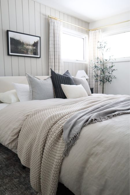 Bedroom decor, cozy throw blanket, throw pillows, home decor  

#LTKhome #LTKstyletip #LTKunder50
