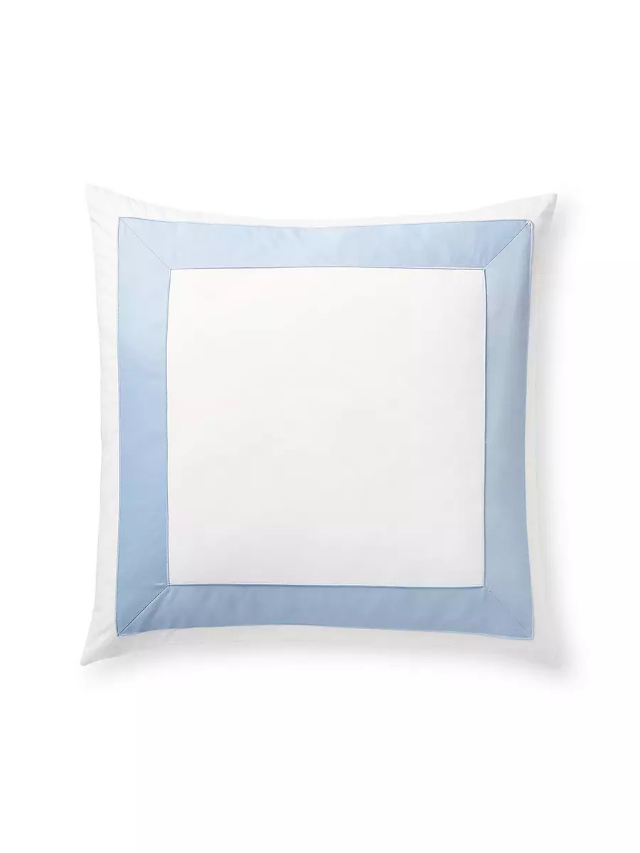 Beach Club Border Percale Sham | Serena and Lily