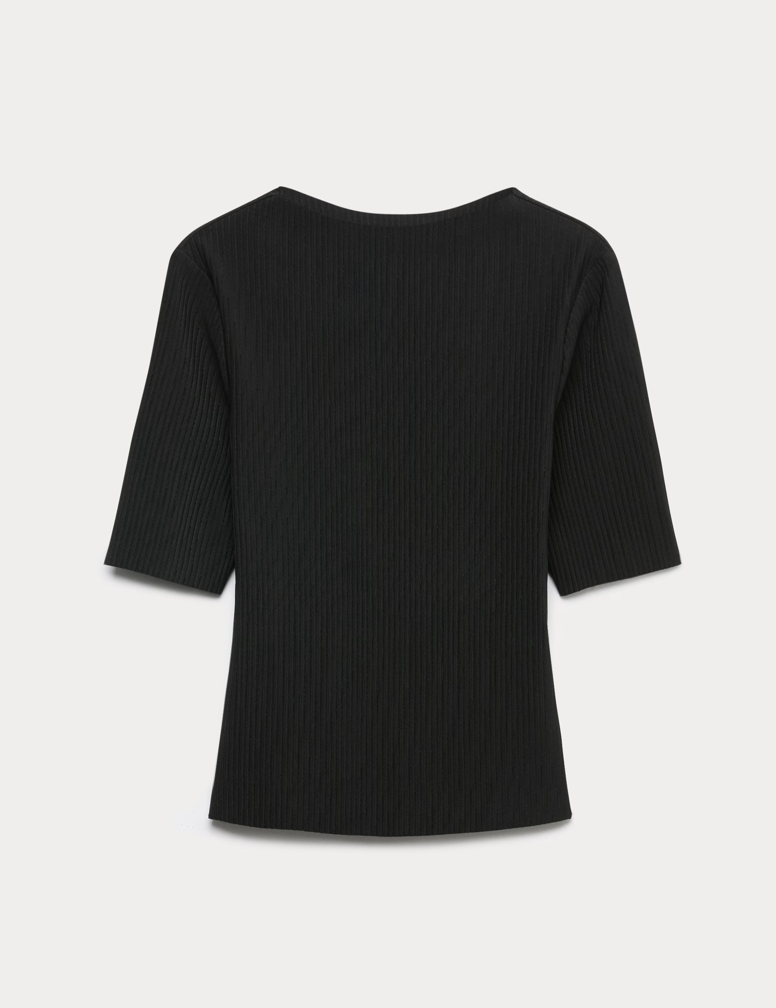 Ribbed Round Neck 3/4 Sleeve Top | Marks & Spencer (UK)