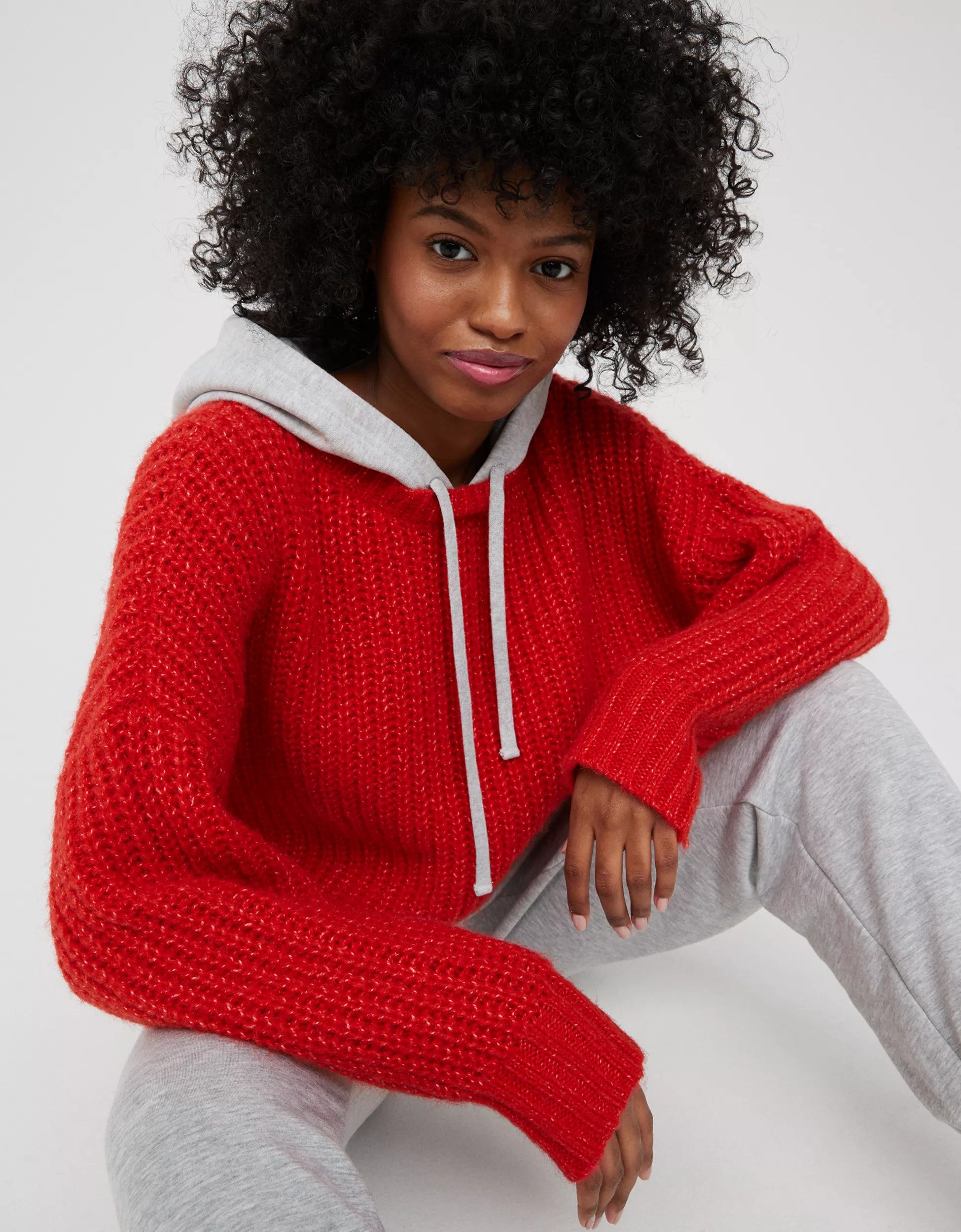 OFFLINE By Aerie Ribbed Sweater Hoodie | Aerie