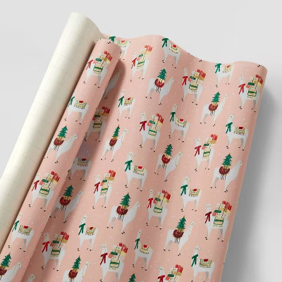 Llama Gift Wrap Blush - Wondershop™ | Target