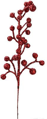 Factory Direct Craft Package of 24 Glittery Red Artificial Berry Picks for Holiday Decorations or... | Amazon (US)
