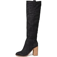 Erocalli Women's Fashion Knee High Boot Women Chunky Block High Heel Pull on Classic Chelsea Long... | Amazon (US)