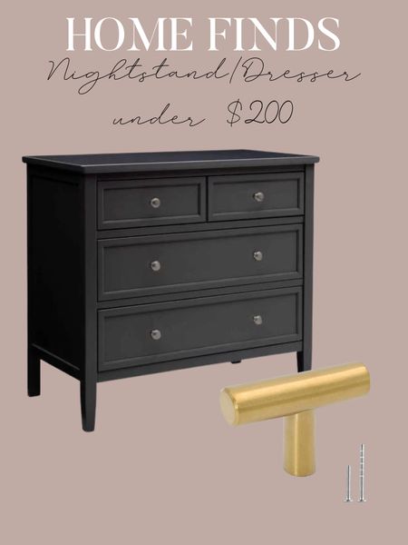 Nightstand dresser under $200 changed gold knobs look for less 

#LTKunder50 #LTKunder100 #LTKhome