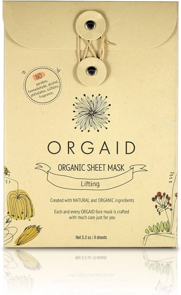 ORGAID Organic Sheet Mask | Made in USA (pack of 4) (Firming & Nourishing) | Amazon (US)