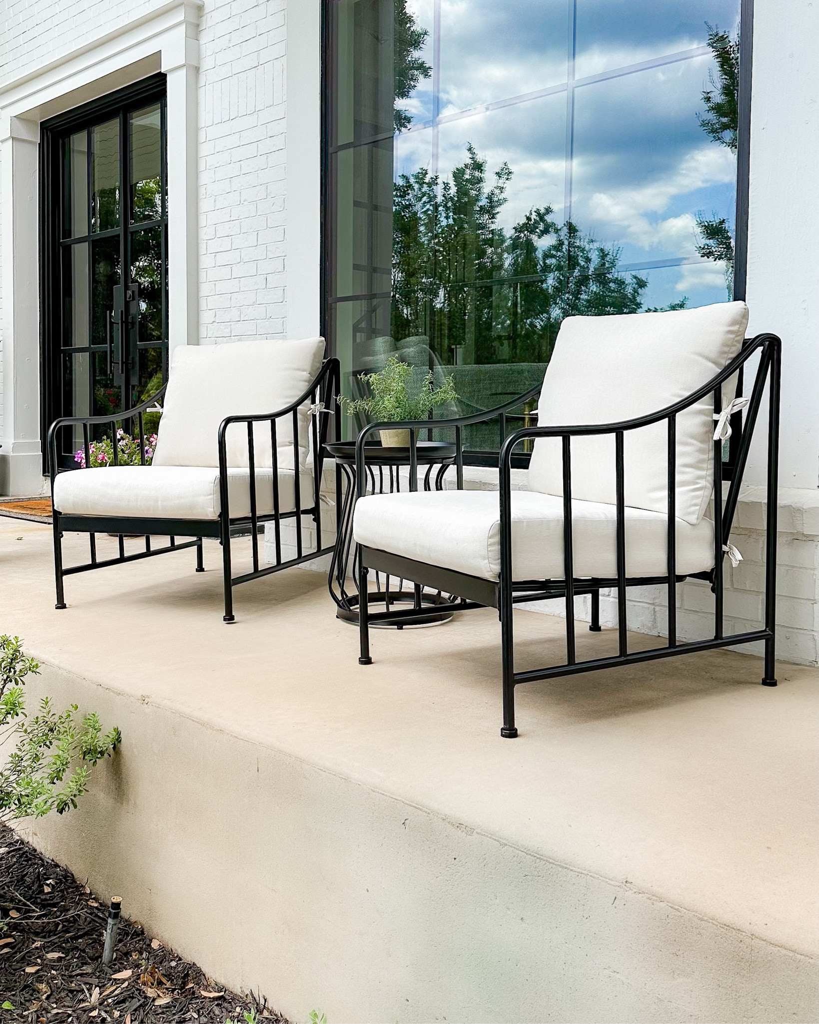 Front porch outdoor patio conversation set! A CB2 look for less!

#LTKhome #LTKSeasonal #LTKstyletip