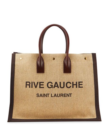 Saint Laurent Noe Rive Gauche Bicolor Tote Bag | Neiman Marcus