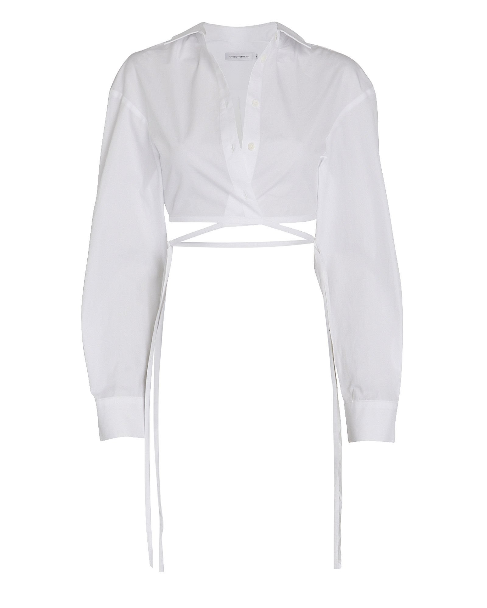 Wrap Poplin Crop Top | INTERMIX