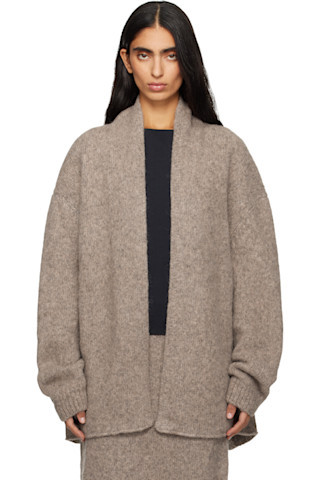 Taupe Loft Shawl Cardigan | SSENSE