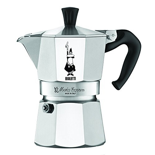 Bialetti - Moka Express: Iconic Stovetop Espresso Maker, Makes Real Italian Coffee, Moka Pot 3 Cups (4.3 Oz - 130 Ml), Aluminium, Silver | Amazon (US)