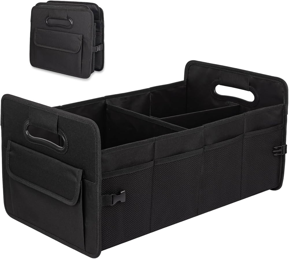 JiatuA Car Trunk Organizer Car Organizers and Storage Large Size Black for SUV Sedan Truck | Amazon (US)