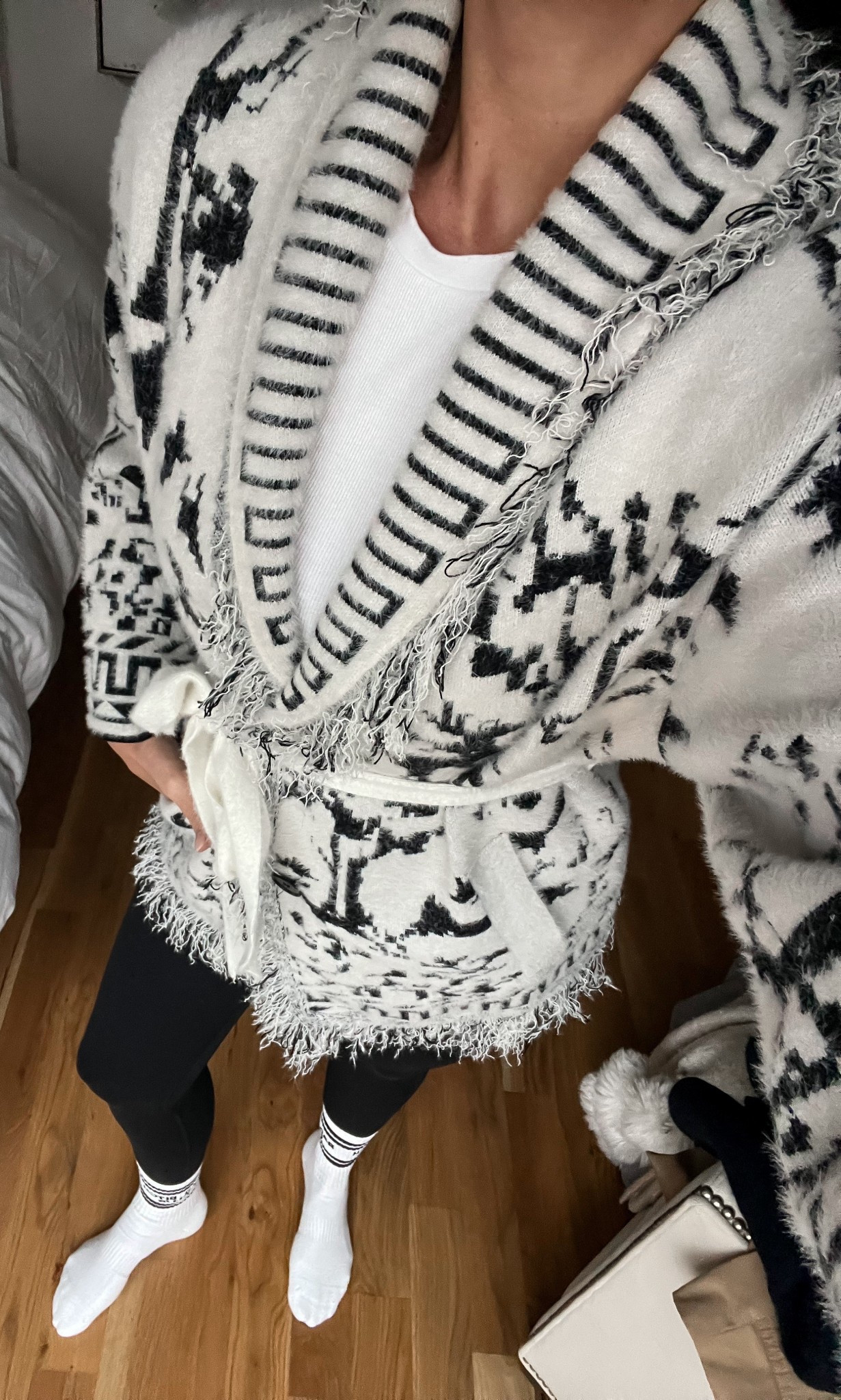 Today’s comfy outfit! Obsessed with this fringe cardigan / coat - it’s so warm and cozy and still looks chic over leggings. Currently on sale for 53% off! 

#LTKSaleAlert #LTKmomlife #LTKFindsUnder100