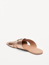 Faux-Leather Link Strap Sandals | Old Navy (US)